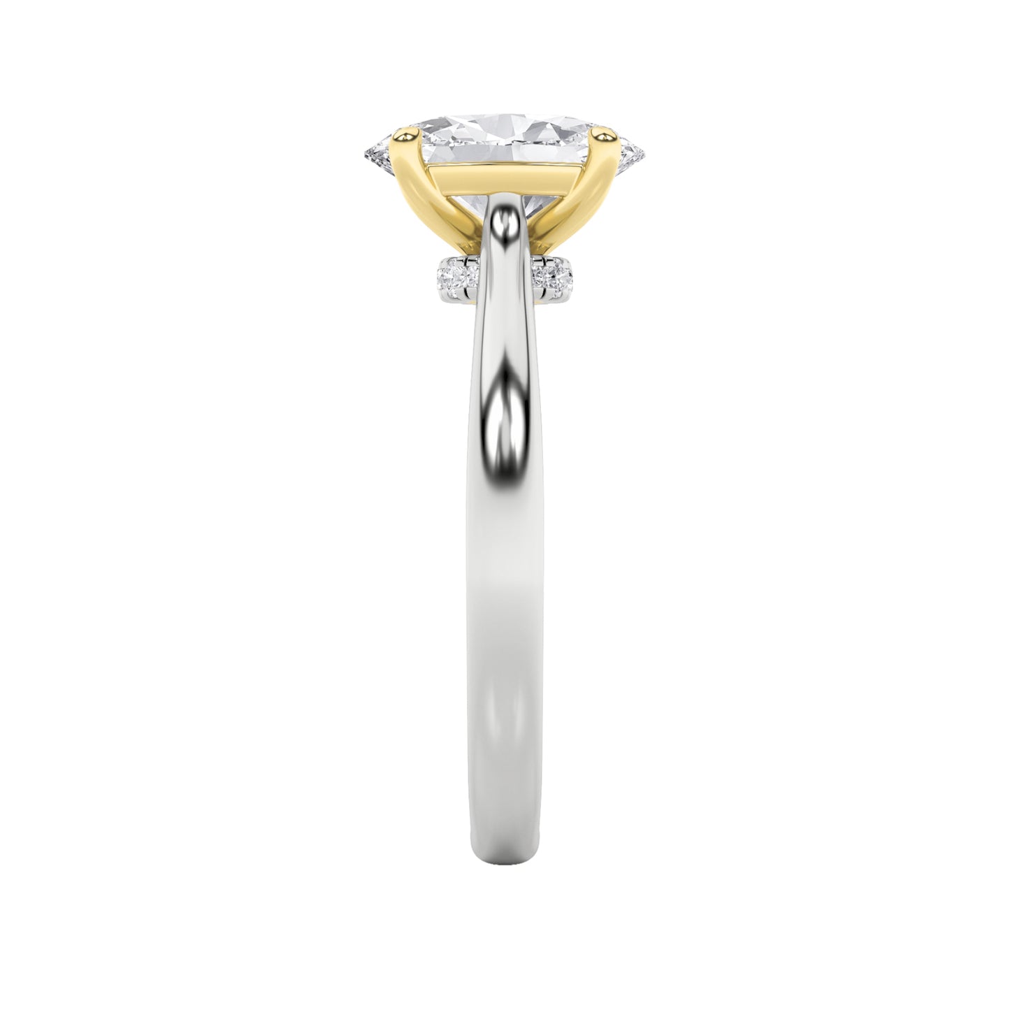 2Cttw Oval Shaped Lab Grown Diamond (F/VS) Solitaire Engagement Ring in 14K Gold