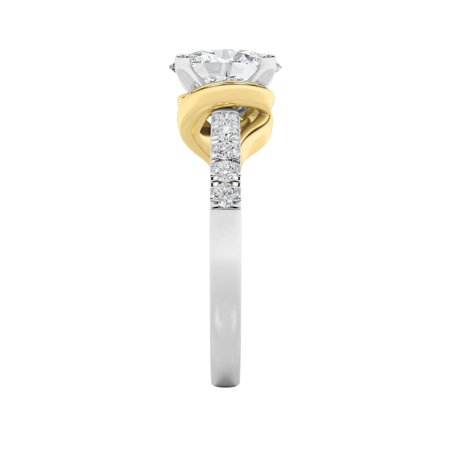2Cttw Oval Shaped Lab Grown Diamond (F/VS) Solitaire Engagement Ring in 14K Gold