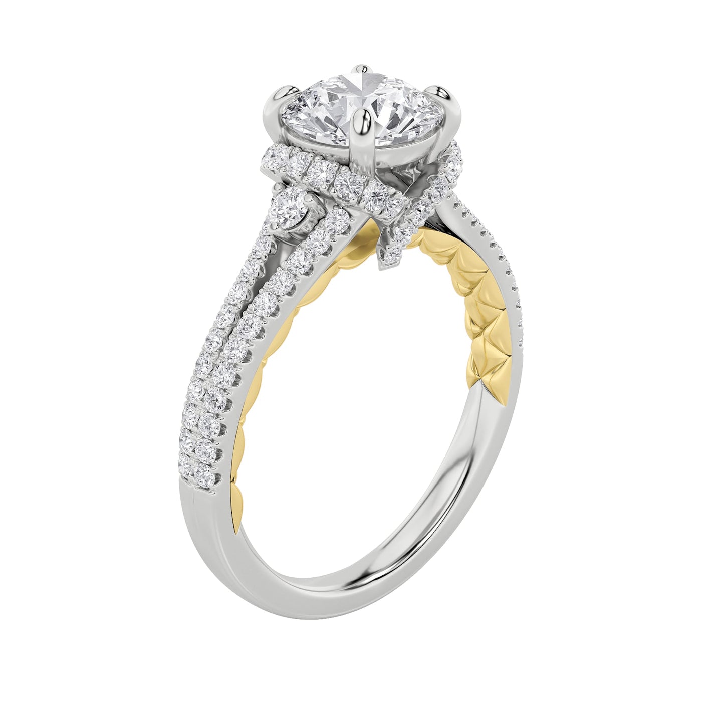 2Cttw Round Shaped Lab Grown Diamond (F/VS) Solitaire Engagement Ring in 14K Gold