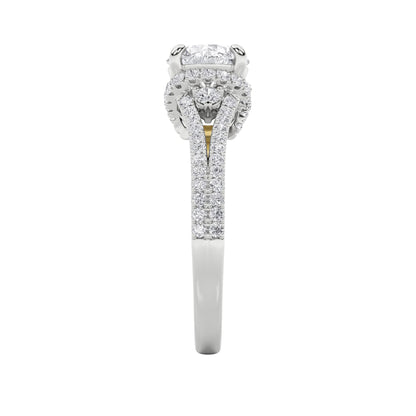 2Cttw Round Shaped Lab Grown Diamond (F/VS) Solitaire Engagement Ring in 14K Gold