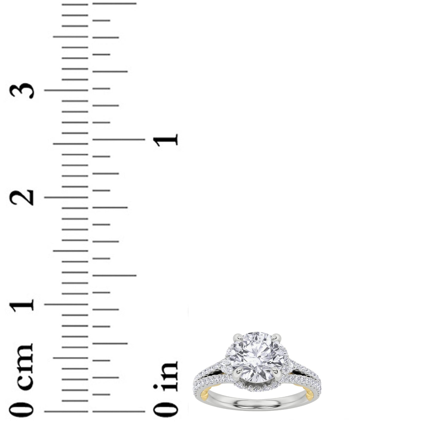 2Cttw Round Shaped Lab Grown Diamond (F/VS) Solitaire Engagement Ring in 14K Gold