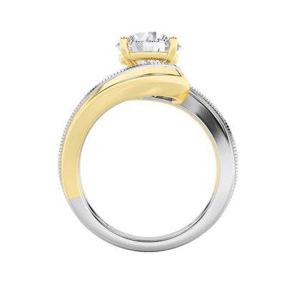 2Cttw Round Shaped Lab Grown Diamond (F/VS) Solitaire Engagement Ring in 14K Gold