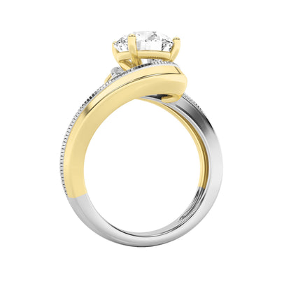 2Cttw Round Shaped Lab Grown Diamond (F/VS) Solitaire Engagement Ring in 14K Gold