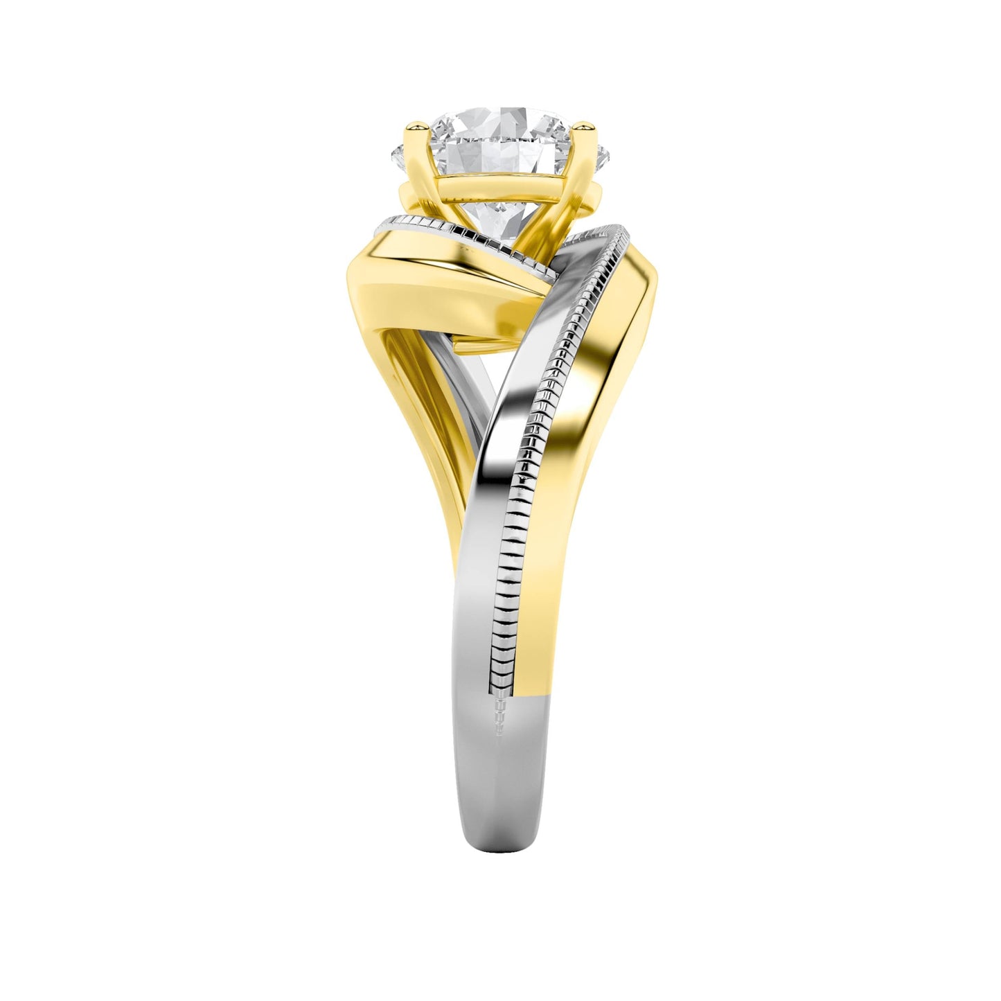 2Cttw Round Shaped Lab Grown Diamond (F/VS) Solitaire Engagement Ring in 14K Gold