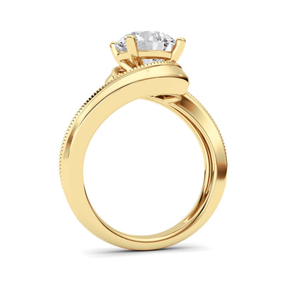 2.5Cttw Round Shaped Lab Grown Diamond (F/VS)  Ring in 14K Gold