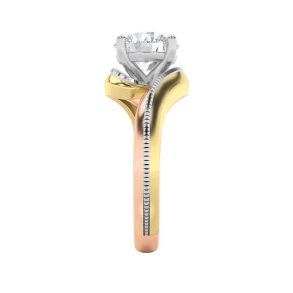 2Cttw Round Shaped Lab Grown Diamond (F/VS) Solitaire Engagement Ring in 14K Gold