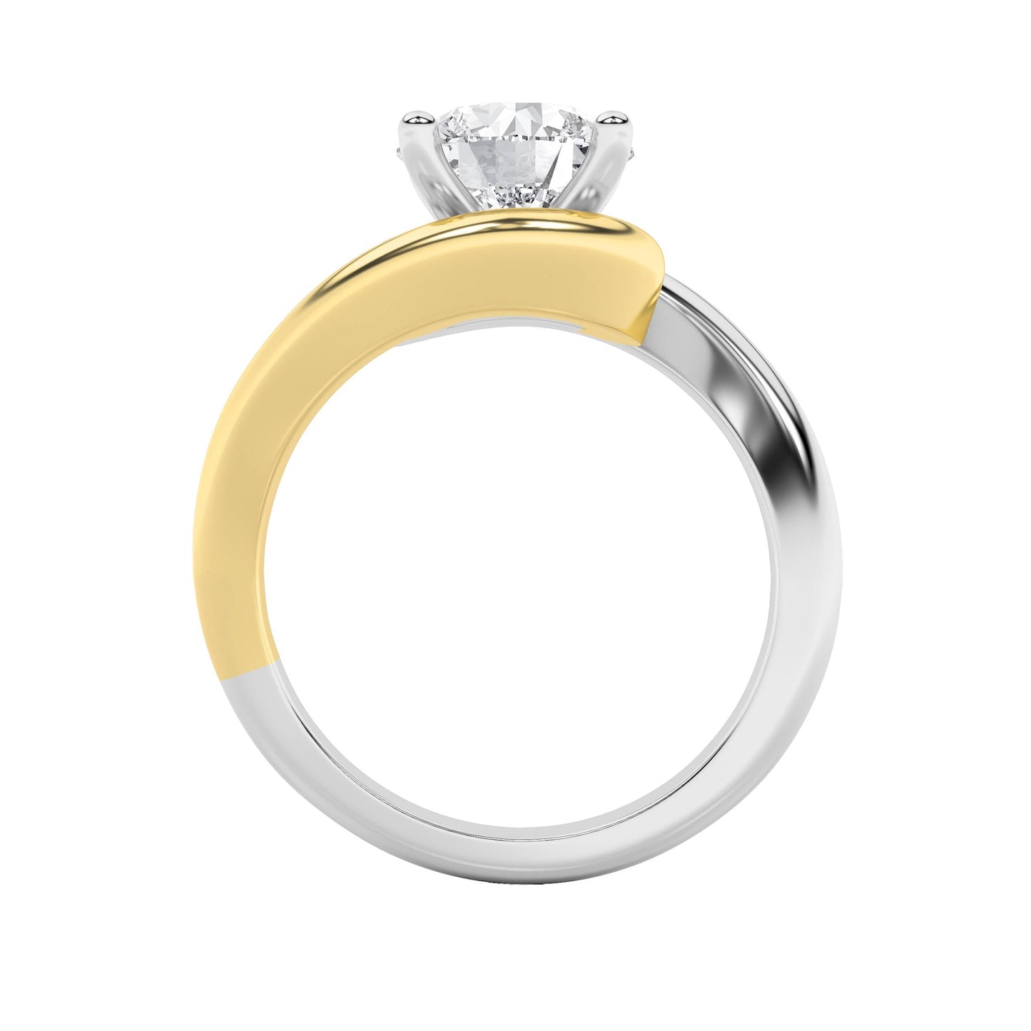 2Cttw Round Shaped Lab Grown Diamond (F/VS) Solitaire Engagement Ring in 14K Gold
