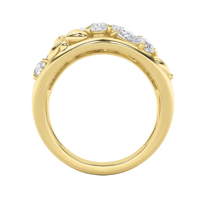 2.5Cttw Pear Shaped Lab Grown Diamond (G/VS) Fashion Ring in 14K Gold