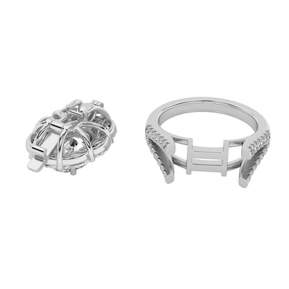 3.75Cttw Oval Shaped Lab Grown Diamond (G/VS)  Ring in 14K Gold