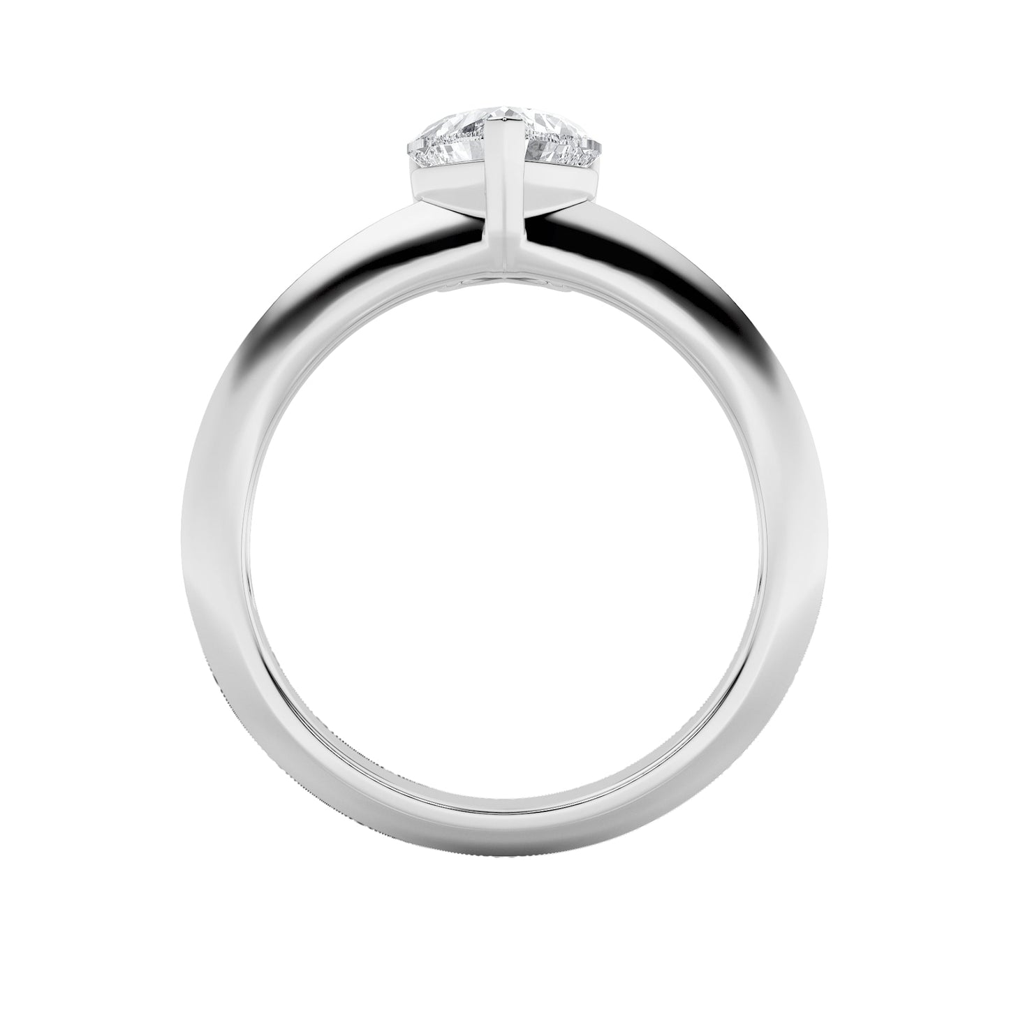 1Cttw Heart Shaped Lab Grown Diamond (F/VS) Heart Shaped Ring in 14K Gold
