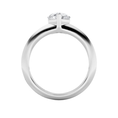 1Cttw Heart Shaped Lab Grown Diamond (F/VS) Heart Shaped Ring in 14K Gold