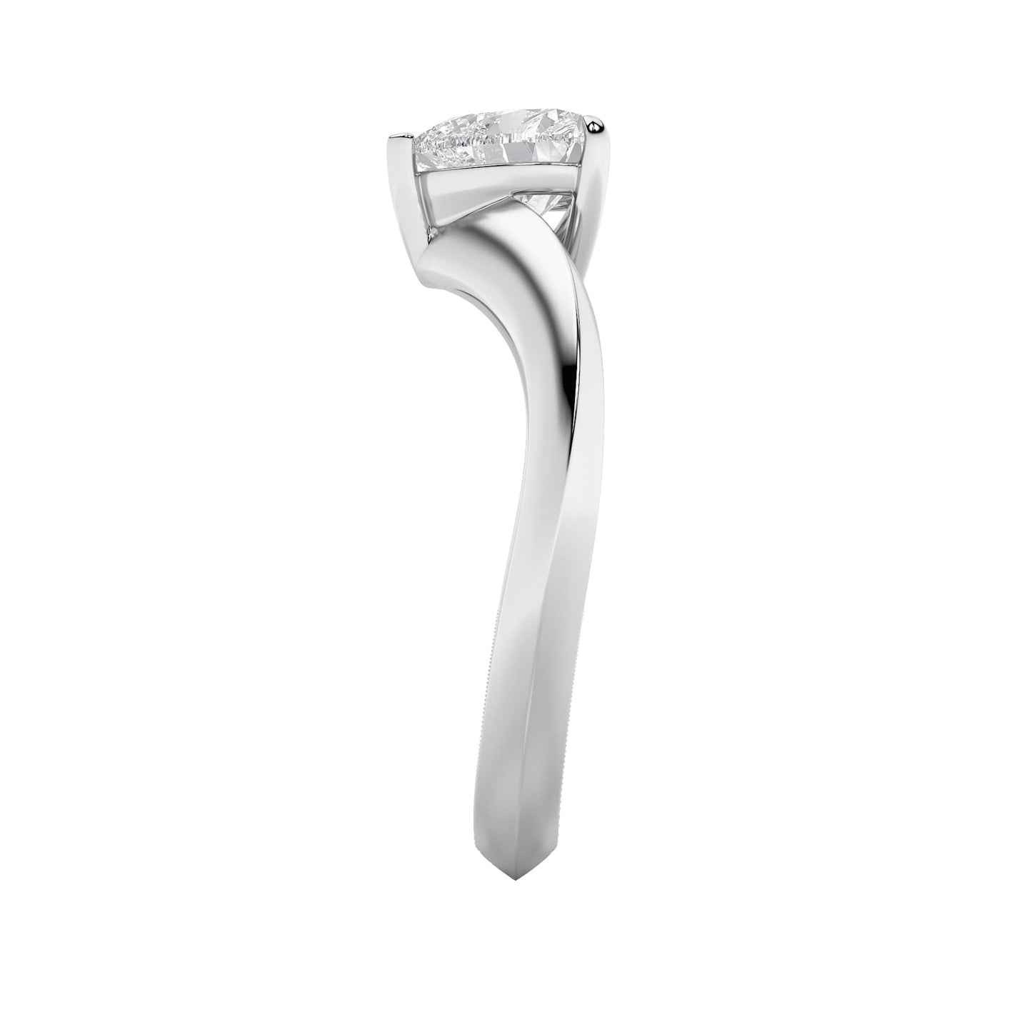 1Cttw Heart Shaped Lab Grown Diamond (F/VS) Heart Shaped Ring in 14K Gold