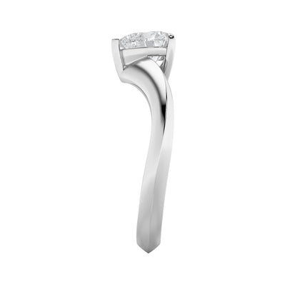 1Cttw Heart Shaped Lab Grown Diamond (F/VS) Heart Shaped Ring in 14K Gold