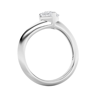 1Cttw Heart Shaped Lab Grown Diamond (F/VS) Heart Shaped Ring in 14K Gold