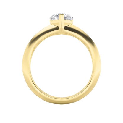 1Cttw Heart Shaped Lab Grown Diamond (F/VS) Heart Shaped Ring in 14K Gold