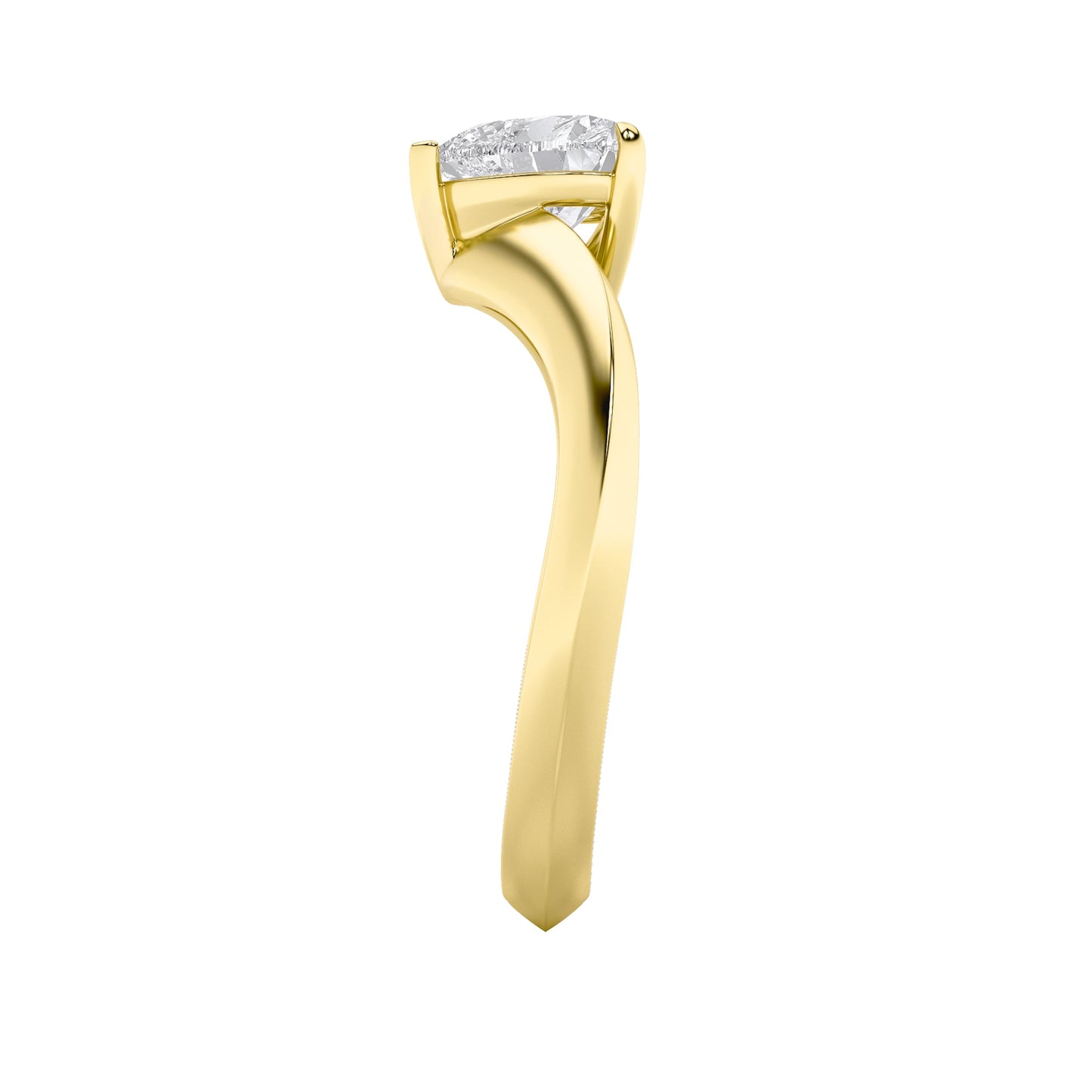 1Cttw Heart Shaped Lab Grown Diamond (F/VS) Heart Shaped Ring in 14K Gold