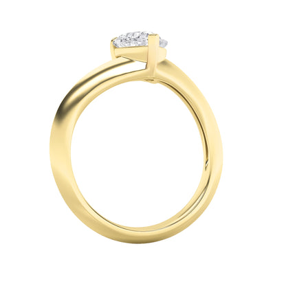 1Cttw Heart Shaped Lab Grown Diamond (F/VS) Heart Shaped Ring in 14K Gold