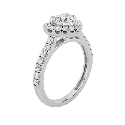 1.5Cttw Heart Shaped Lab Grown Diamond (F/VS) Heart Shaped Ring in 14K Gold