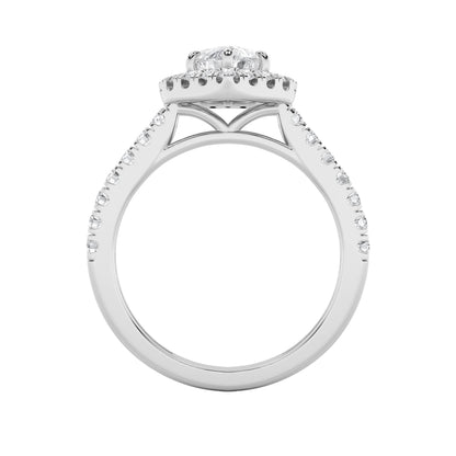 1.5Cttw Heart Shaped Lab Grown Diamond (F/VS) Heart Shaped Ring in 14K Gold