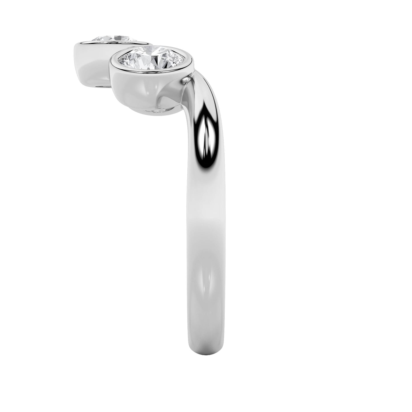 1Cttw Round Shaped Lab Grown Diamond (F/VS) Three Stone Ring in 14K Gold