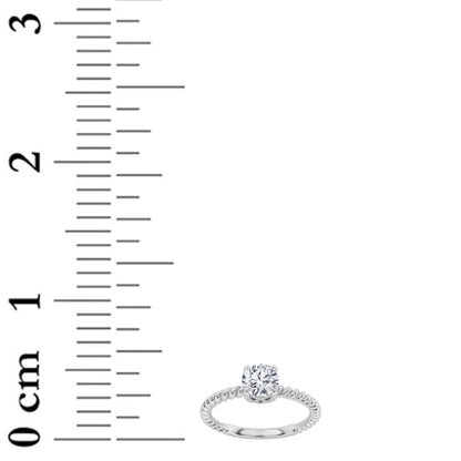 0.5Cttw Round Shaped Lab Grown Diamond (F/VS) Solitaire Engagement Ring in 14K Gold