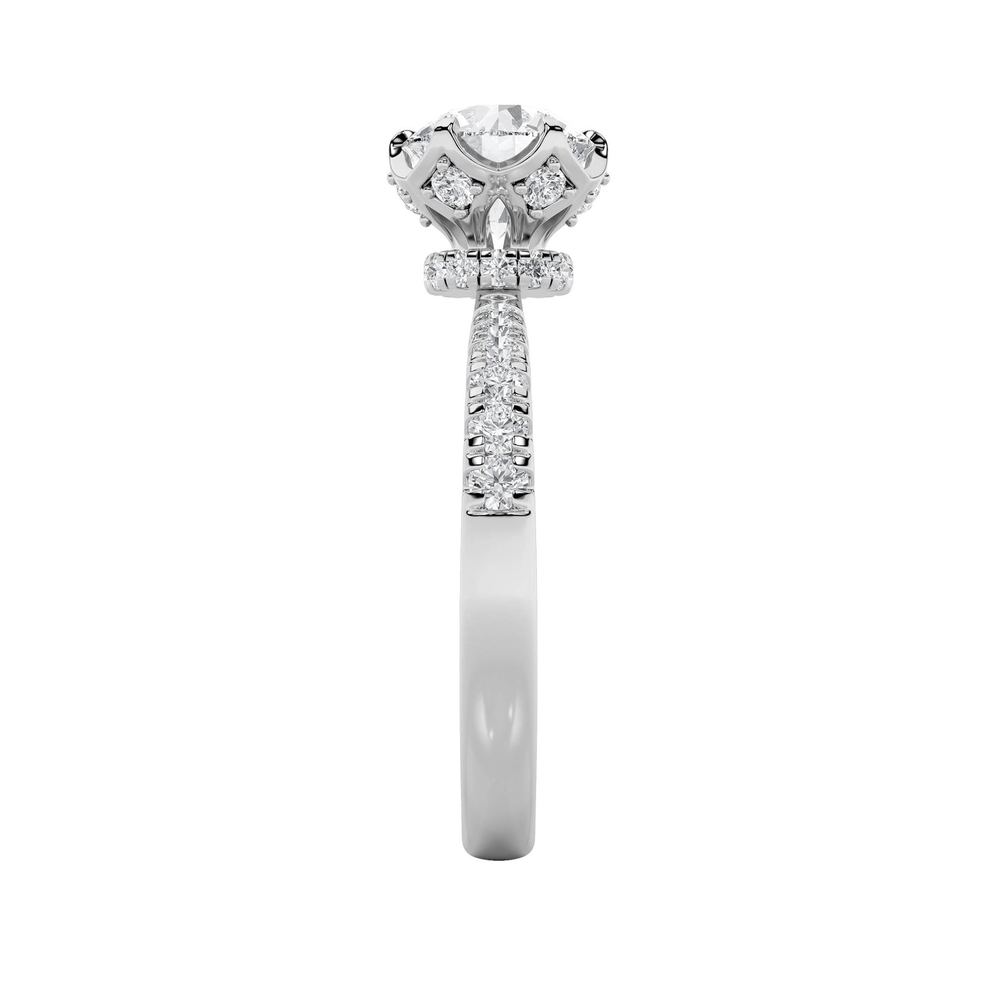 2Cttw Round Shaped Lab Grown Diamond (F/VS) Solitaire Engagement Ring in 14K Gold