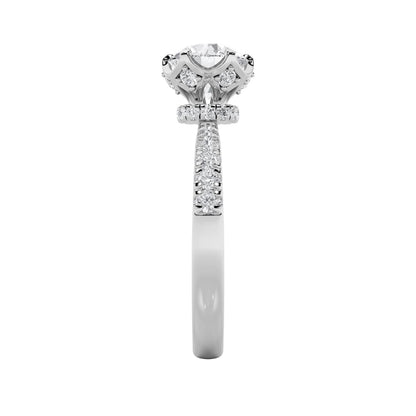 2Cttw Round Shaped Lab Grown Diamond (F/VS) Solitaire Engagement Ring in 14K Gold