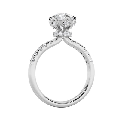 2Cttw Round Shaped Lab Grown Diamond (F/VS) Solitaire Engagement Ring in 14K Gold