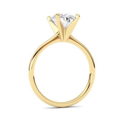 2Cttw Oval Shaped Lab Grown Diamond Classic Solitaire Ring in 14K Gold (F/VS)