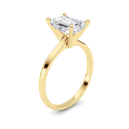 2Cttw Radiant Shaped Lab Grown Diamond Classic Solitaire Ring in 14K Gold (F/VS)