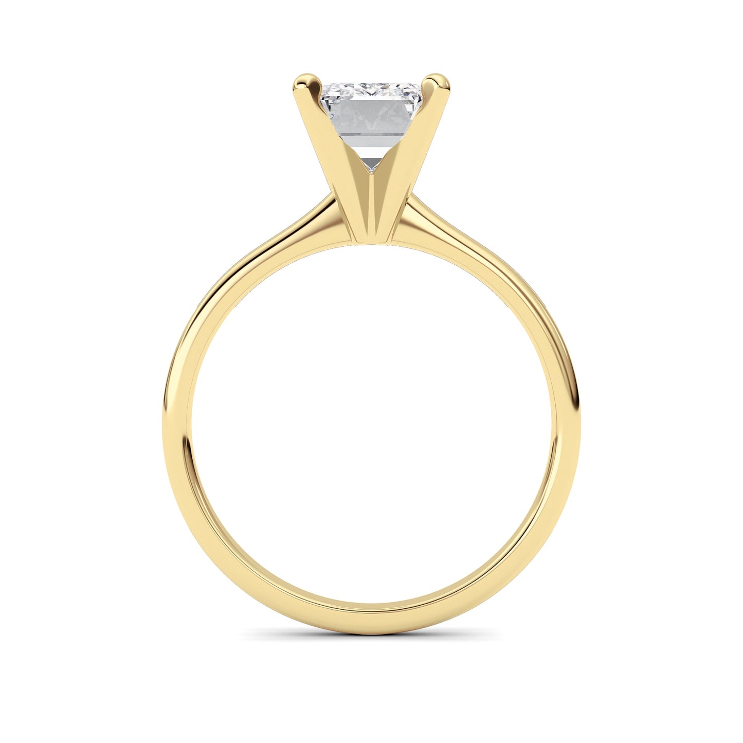 2Cttw Radiant Shaped Lab Grown Diamond Classic Solitaire Ring in 14K Gold (F/VS)