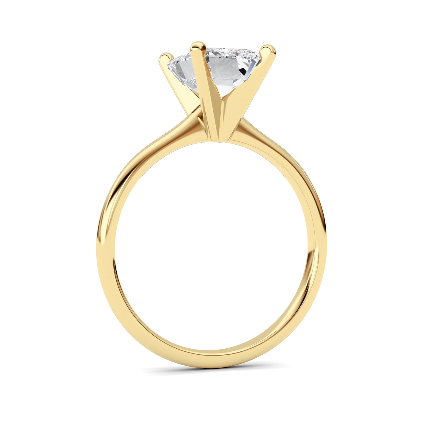 2Cttw Radiant Shaped Lab Grown Diamond Classic Solitaire Ring in 14K Gold (F/VS)