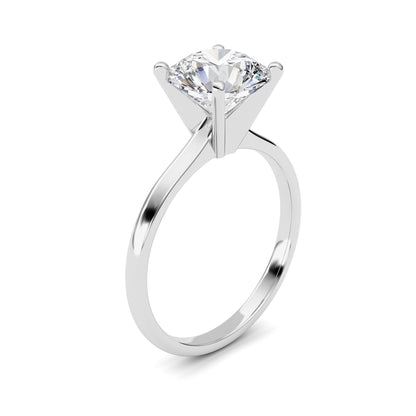 2Cttw Round Shaped Lab Grown Diamond Classic Solitaire Ring in 14K Gold (F/VS)