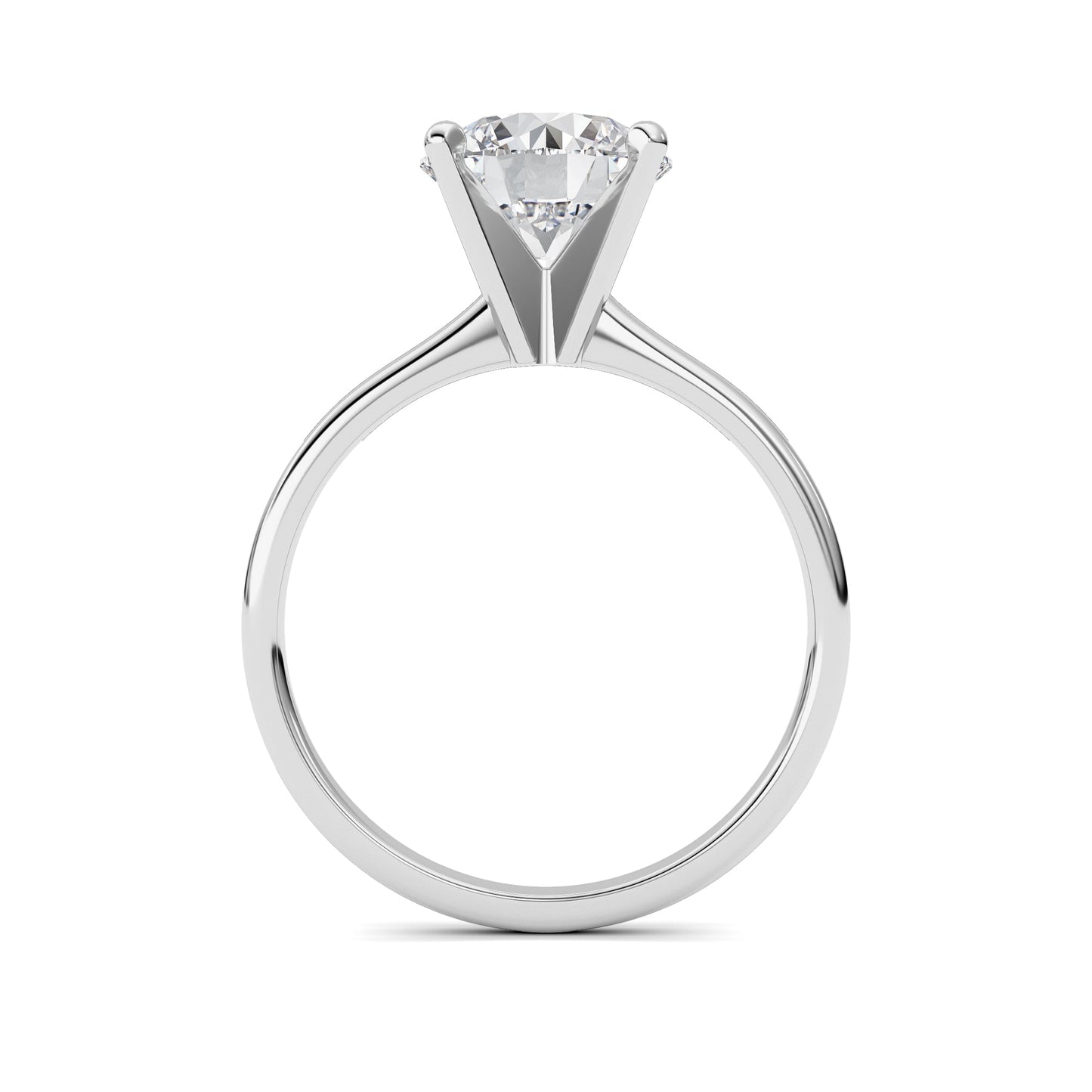 2Cttw Round Shaped Lab Grown Diamond Classic Solitaire Ring in 14K Gold (F/VS)