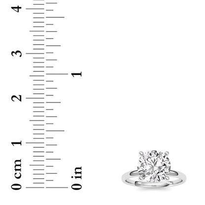 2Cttw Round Shaped Lab Grown Diamond Classic Solitaire Ring in 14K Gold (F/VS)