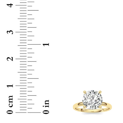 2Cttw Round Shaped Lab Grown Diamond Classic Solitaire Ring in 14K Gold (F/VS)
