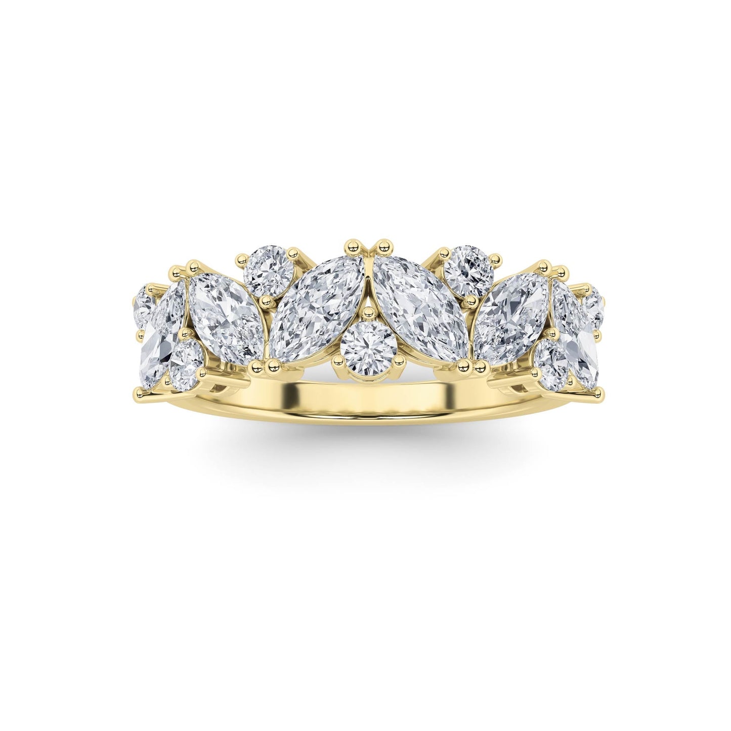 1.5Cttw Marquise Shaped Lab Grown Diamond (G/VS) Engagement Ring in 14K Gold