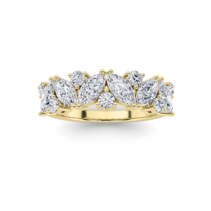 1.5Cttw Marquise Shaped Lab Grown Diamond (G/VS) Engagement Ring in 14K Gold