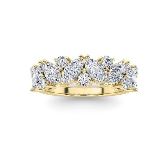 1.5Cttw Marquise Shaped Lab Grown Diamond (G/VS) Ring in 14K Gold