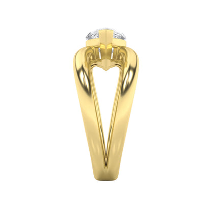 2Cttw Marquise Shaped Lab Grown Diamond (G/VS) East West Solitaire Engagement Ring  14K Gold