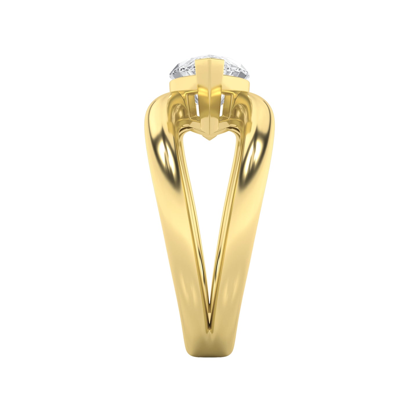 2Cttw Marquise Shaped Lab Grown Diamond (G/VS) East West Solitaire Engagement Ring in 14K Gold