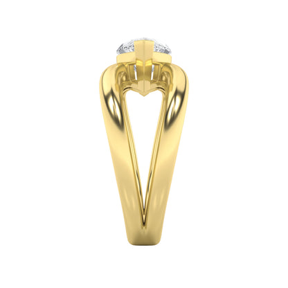 2Cttw Marquise Shaped Lab Grown Diamond (G/VS) East West Solitaire Engagement Ring in 14K Gold
