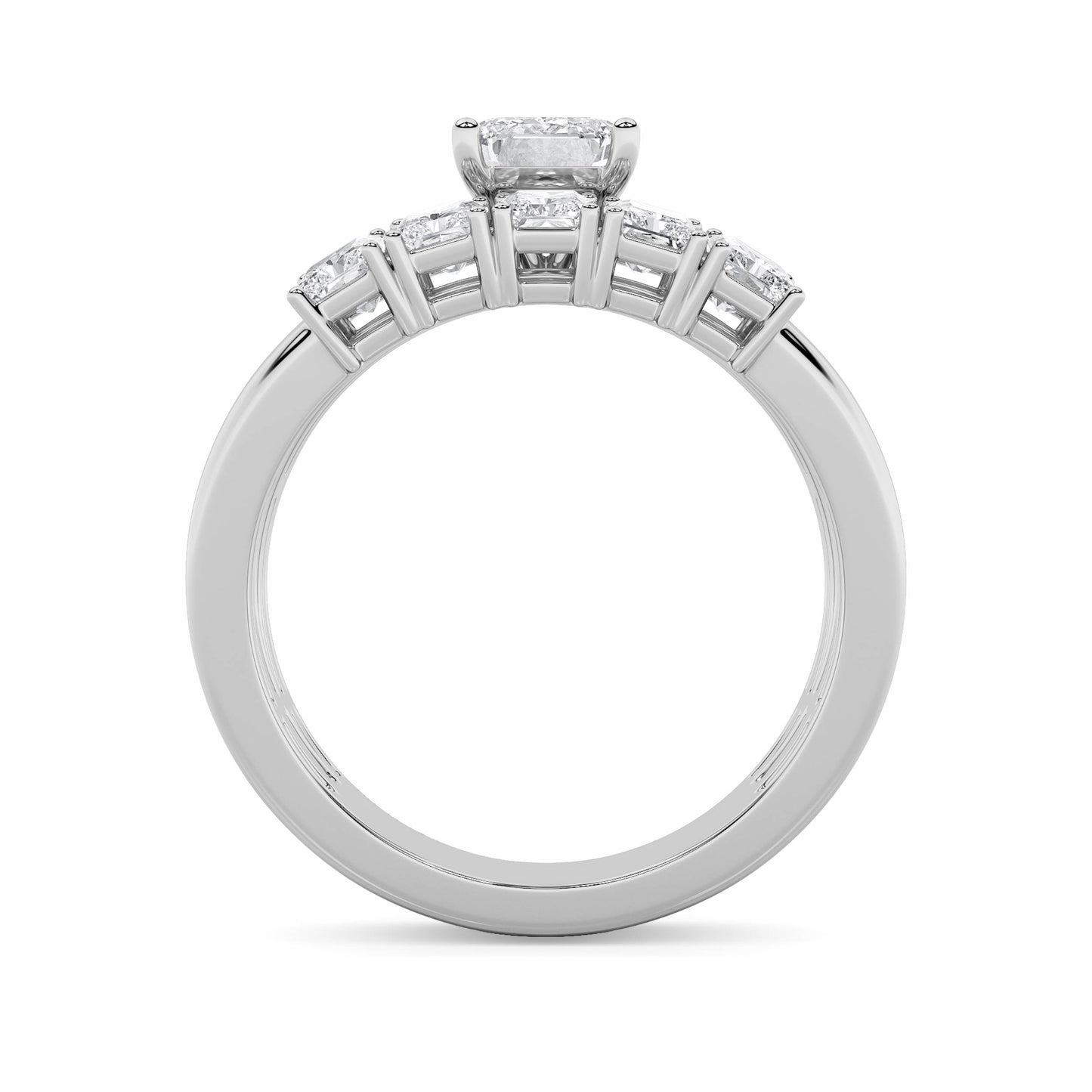 2.5Cttw Radiant Shaped Lab Grown Diamond (G/VS) Bridal Set with Matching Band and Ring in 14K Gold