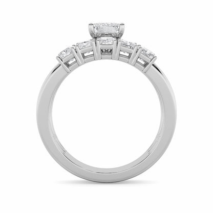 2.5Cttw Radiant Shaped Lab Grown Diamond (G/VS) Bridal Set with Matching Band and Ring in 14K Gold