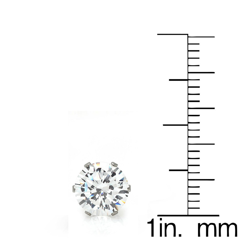 Brilliant Round CZ Stud Earrings