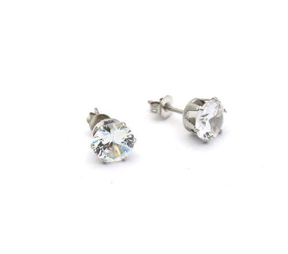 Brilliant Round CZ Stud Earrings