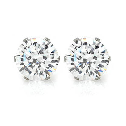 Brilliant Round CZ Stud Earrings