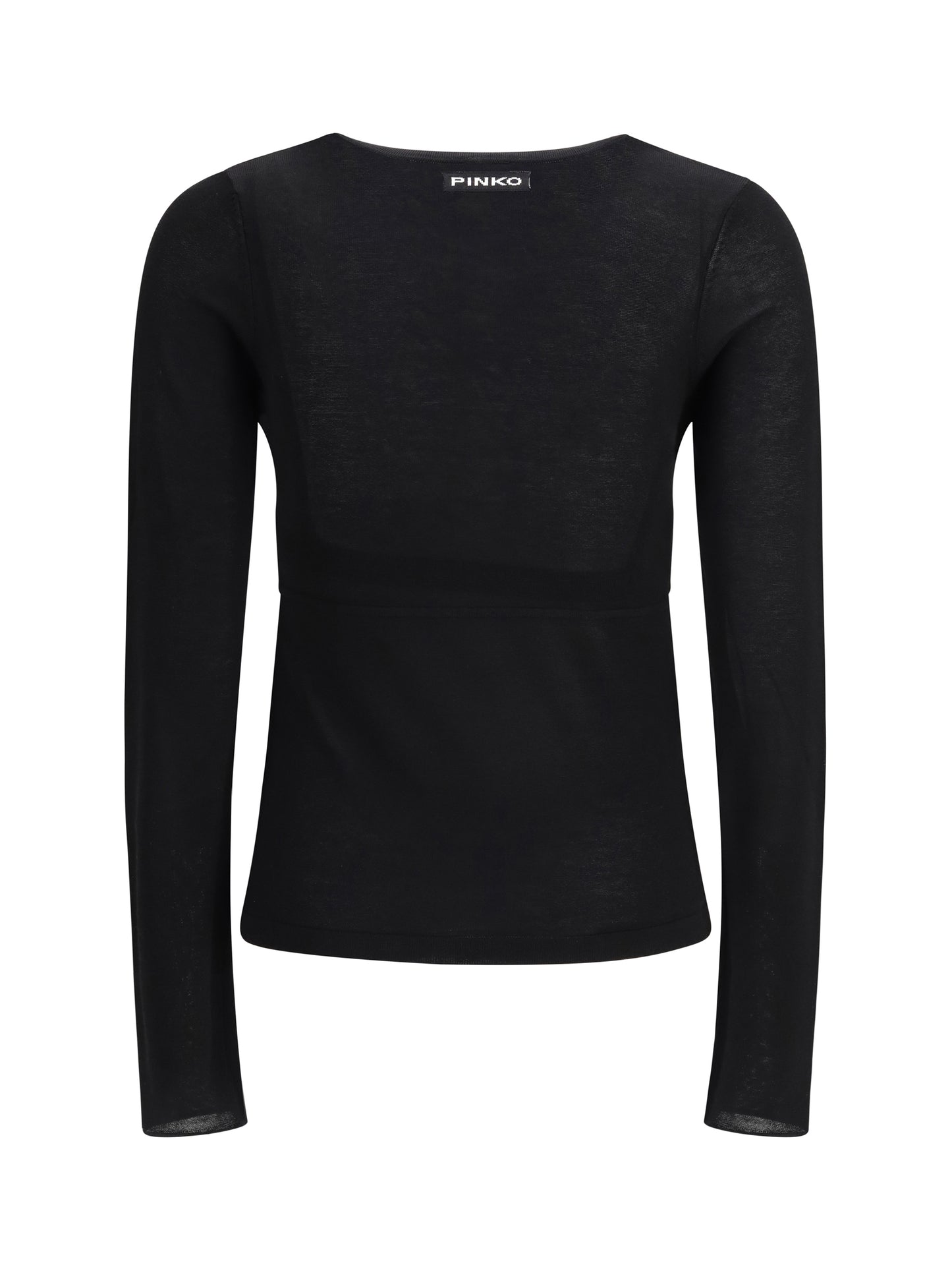 Sweater V-Open Neckline Black Limousine
