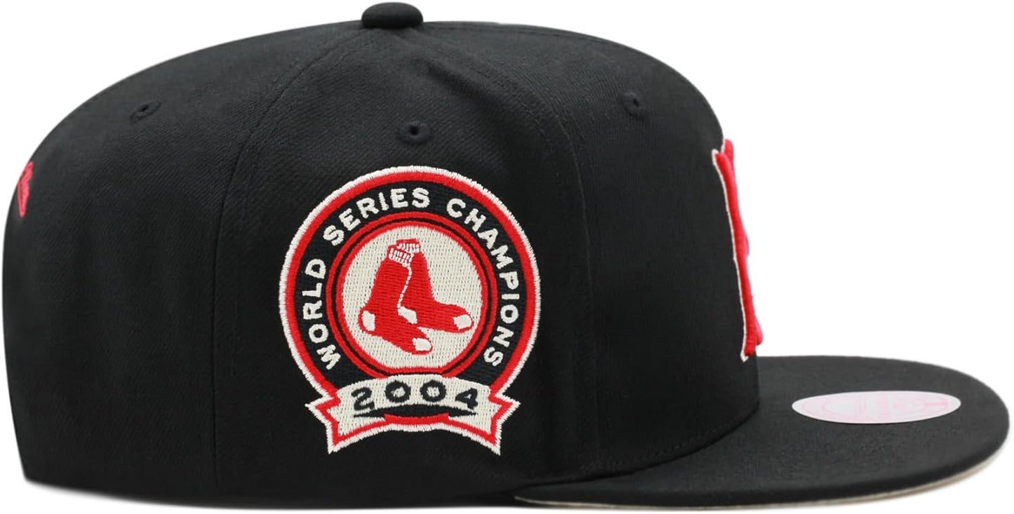 Men's Mitchell & Ness MLB Team Classic Snapback Coop Red Sox - Black