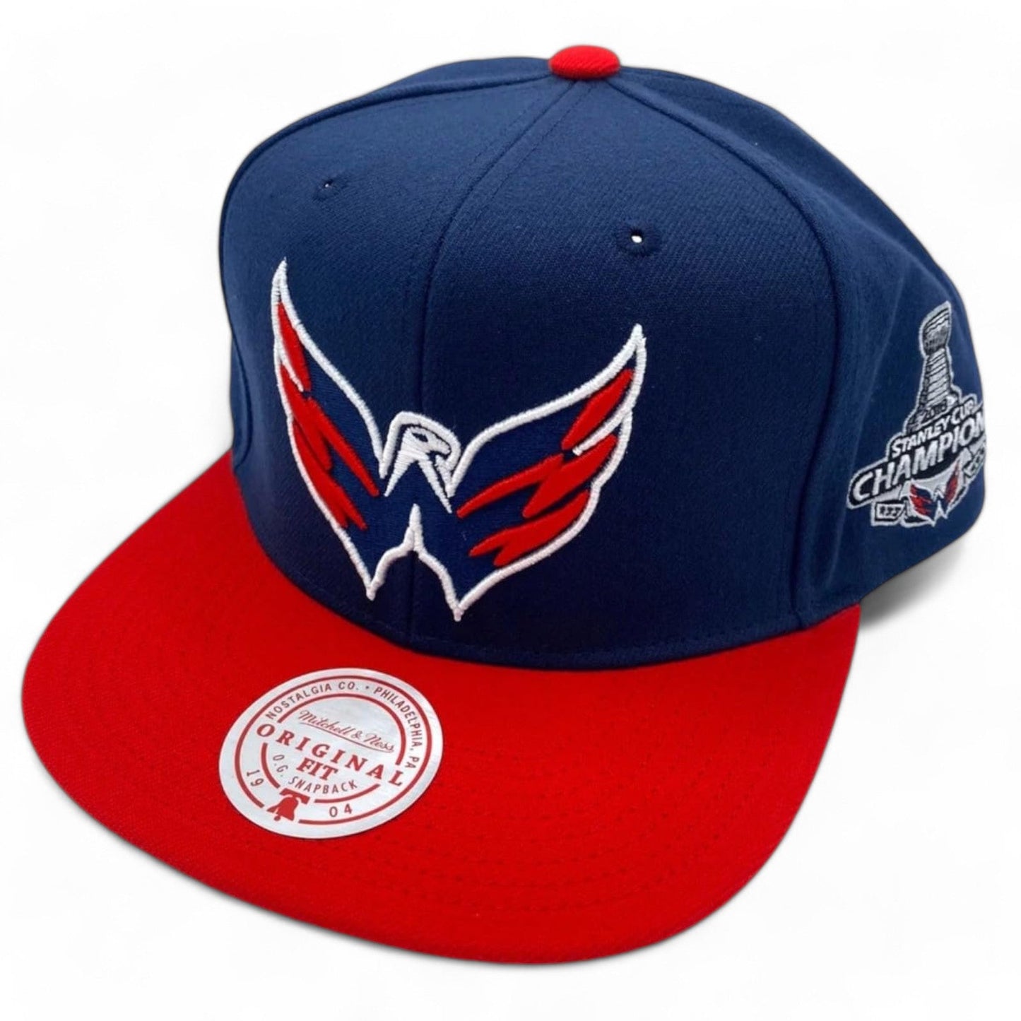 Men's Mitchell & Ness Nhl 2 Tone Side Patch Snapback Capitals - Navy-Red